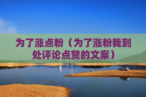 为了涨点粉（为了涨粉我到处评论点赞的文案）