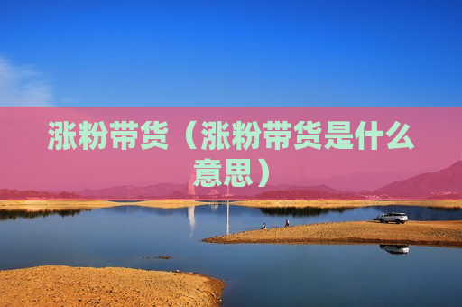 涨粉带货（涨粉带货是什么意思）