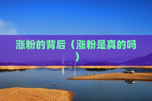 涨粉的背后（涨粉是真的吗）
