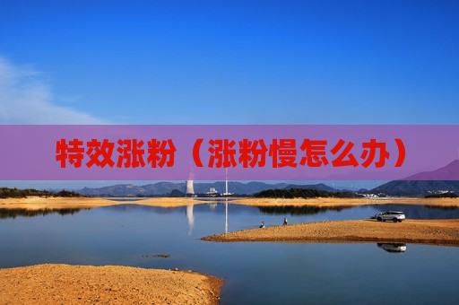 特效涨粉（涨粉慢怎么办）