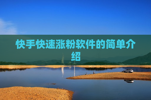 快手快速涨粉软件的简单介绍