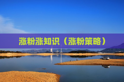 涨粉涨知识（涨粉策略）