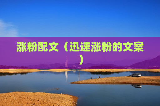 涨粉配文（迅速涨粉的文案）