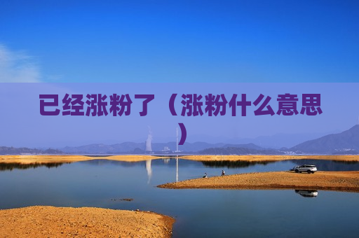 已经涨粉了（涨粉什么意思）