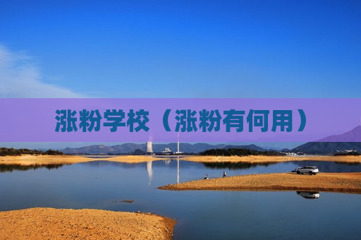 涨粉学校（涨粉有何用）