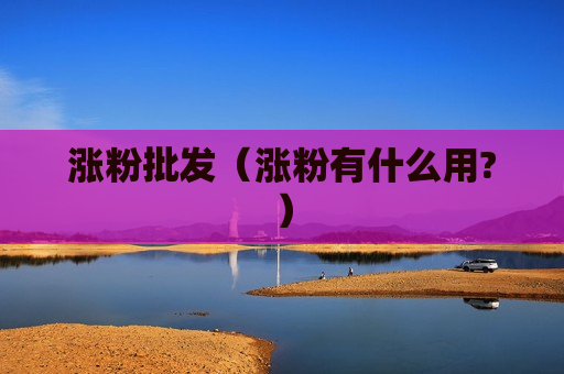 涨粉批发（涨粉有什么用?）