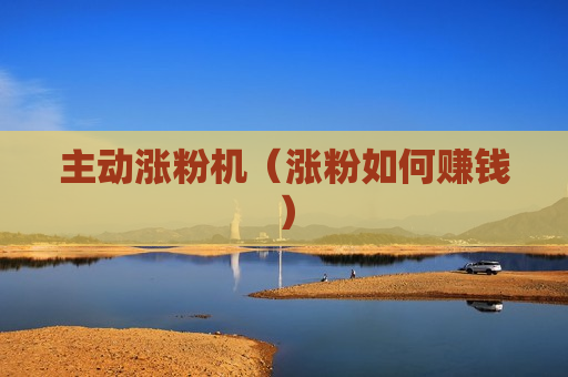 主动涨粉机（涨粉如何赚钱）