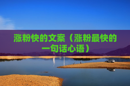 涨粉快的文案（涨粉最快的一句话心语）