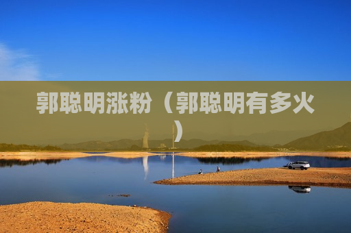 郭聪明涨粉（郭聪明有多火）