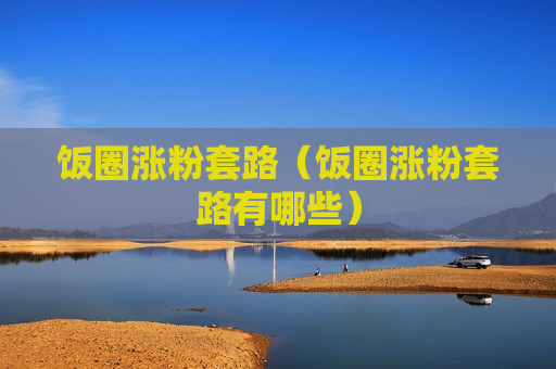 饭圈涨粉套路（饭圈涨粉套路有哪些）