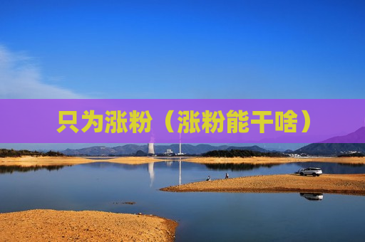 只为涨粉（涨粉能干啥）