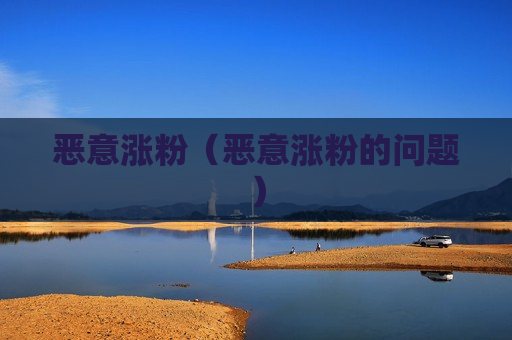 恶意涨粉（恶意涨粉的问题）