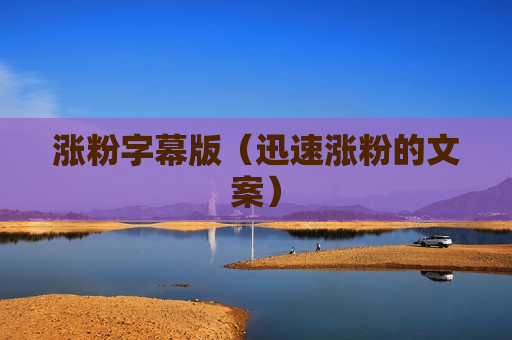 涨粉字幕版（迅速涨粉的文案）