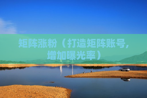 矩阵涨粉（打造矩阵账号,增加曝光率）