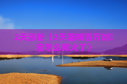 2天涨粉（2天涨粉百万刘畊宏怎么就火了）