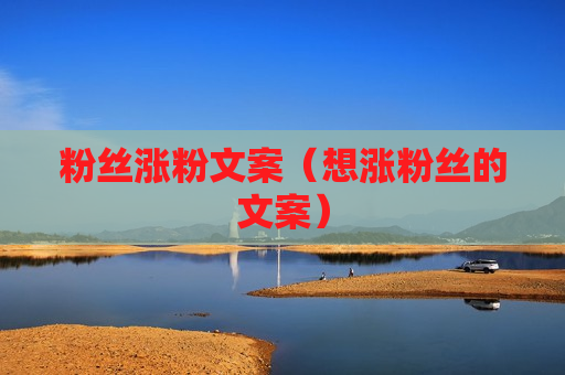 粉丝涨粉文案（想涨粉丝的文案）