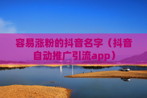 容易涨粉的抖音名字（抖音自动推广引流app）