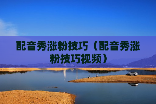 配音秀涨粉技巧（配音秀涨粉技巧视频）