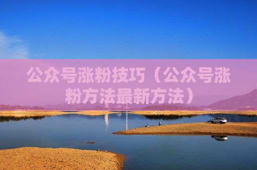 公众号涨粉技巧（公众号涨粉方法最新方法）