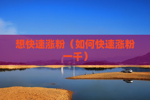 想快速涨粉（如何快速涨粉一千）