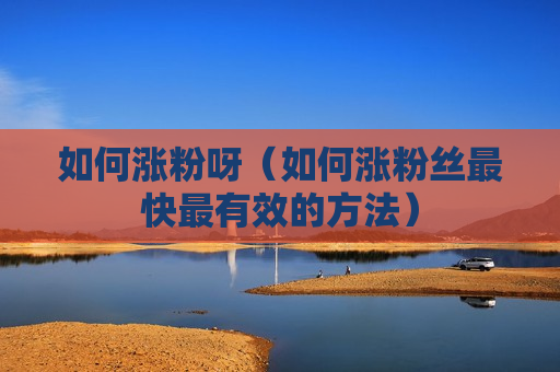 如何涨粉呀（如何涨粉丝最快最有效的方法）