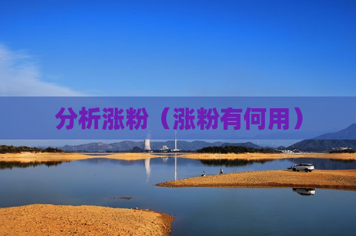 分析涨粉（涨粉有何用）