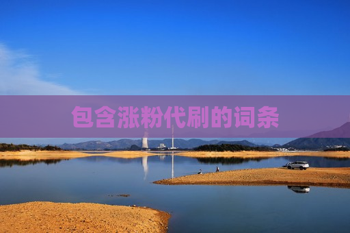 包含涨粉代刷的词条