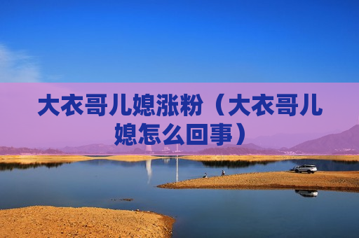 大衣哥儿媳涨粉（大衣哥儿媳怎么回事）