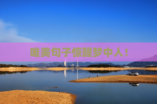 唯美句子惊醒梦中人！