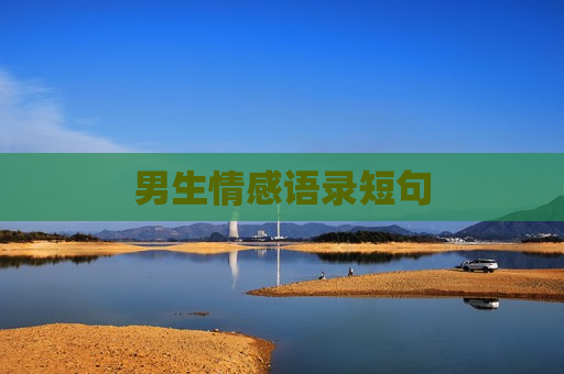 男生情感语录短句