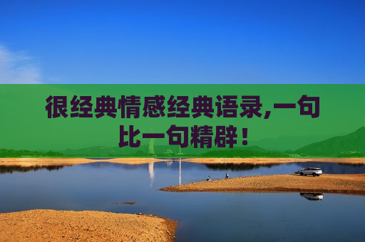 很经典情感经典语录,一句比一句精辟！