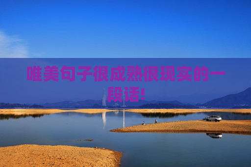 唯美句子很成熟很现实的一段话!
