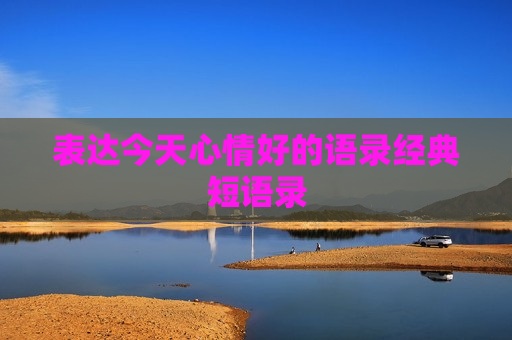 表达今天心情好的语录经典短语录