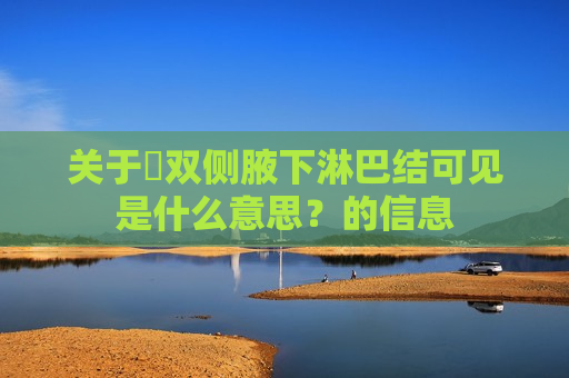 关于​双侧腋下淋巴结可见是什么意思？的信息