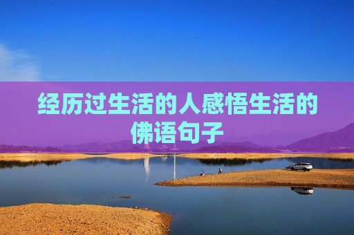 经历过生活的人感悟生活的佛语句子