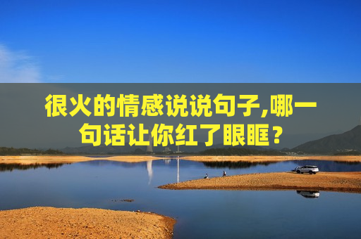 很火的情感说说句子,哪一句话让你红了眼眶？