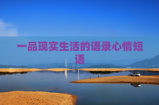 一品现实生活的语录心情短语