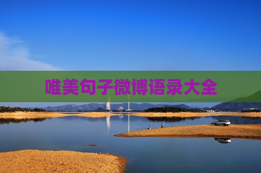 唯美句子微博语录大全