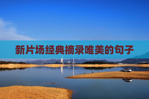 新片场经典摘录唯美的句子