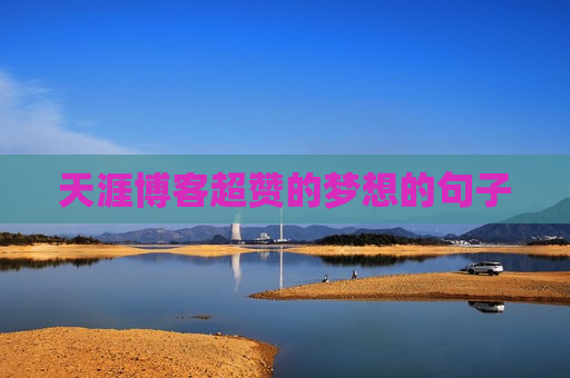 天涯博客超赞的梦想的句子