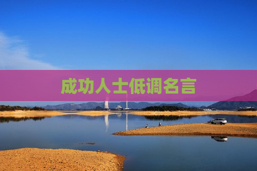 成功人士低调名言