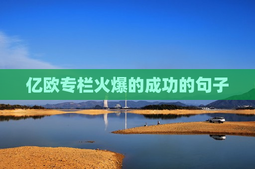 亿欧专栏火爆的成功的句子