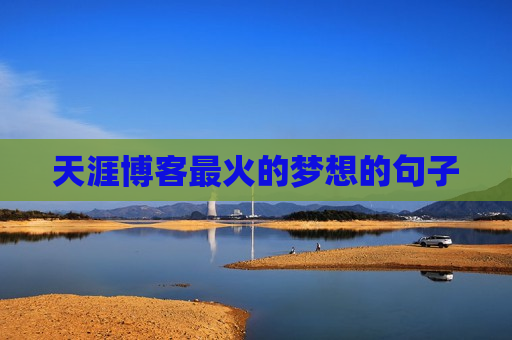 天涯博客最火的梦想的句子