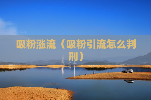吸粉涨流（吸粉引流怎么判刑）