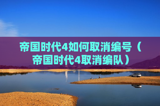帝国时代4如何取消编号（帝国时代4取消编队）