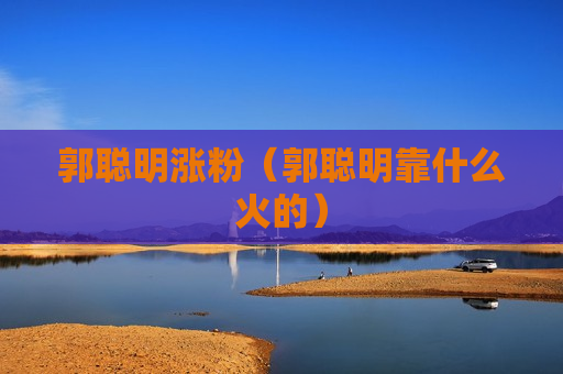 郭聪明涨粉（郭聪明靠什么火的）