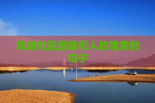 凯迪社区最吸引人的唯美的句子