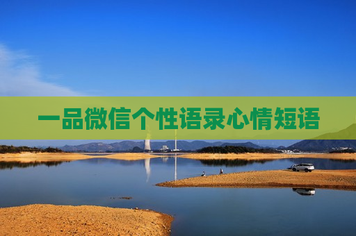一品微信个性语录心情短语