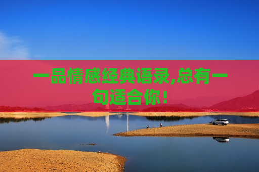 一品情感经典语录,总有一句适合你！