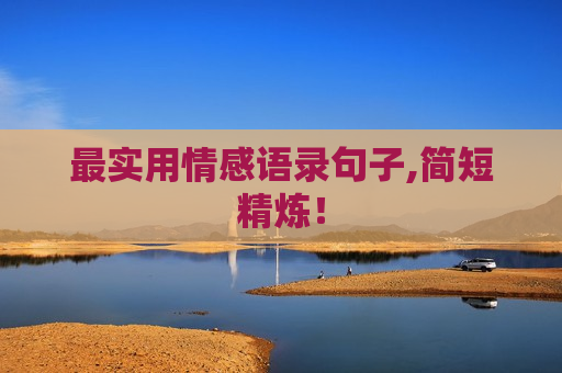 最实用情感语录句子,简短精炼！